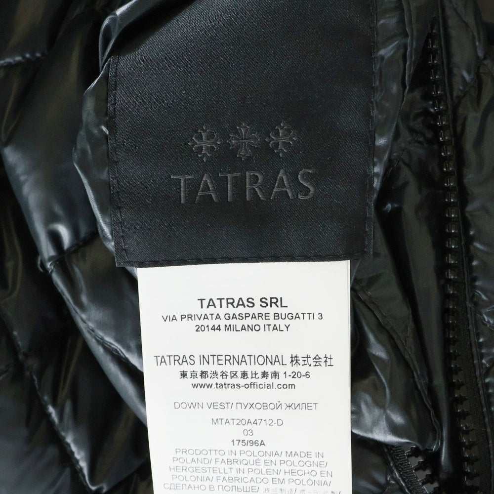TATRAS(タトラス) 20AW GORO Down Vest MTAT20A4712‐D ゴロ カモ 迷彩 リバーピーブル ダウンベスト ブラック/ホワイト