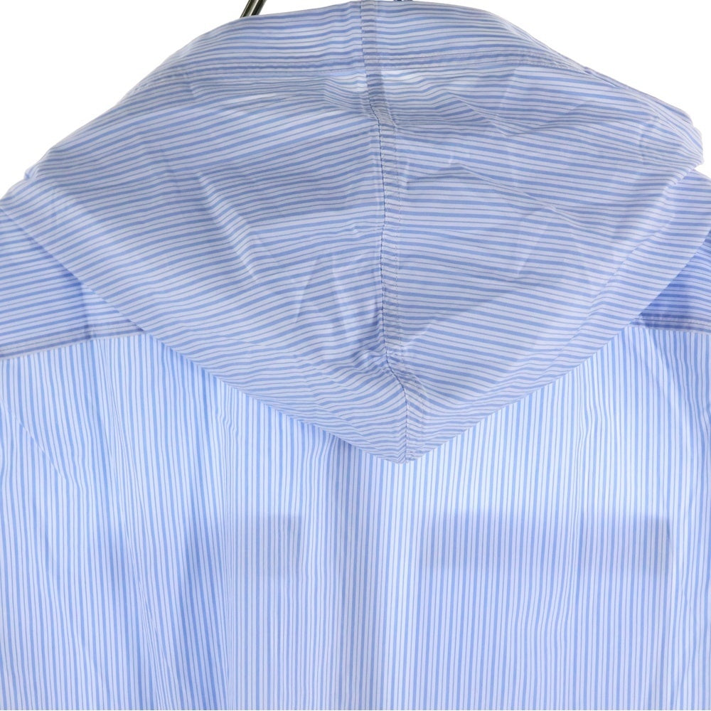 DIOR(ディオール) COUTURE HOODED SHIRT 483C558A5978 フード付きストライプ長袖シャツ ライトブルー