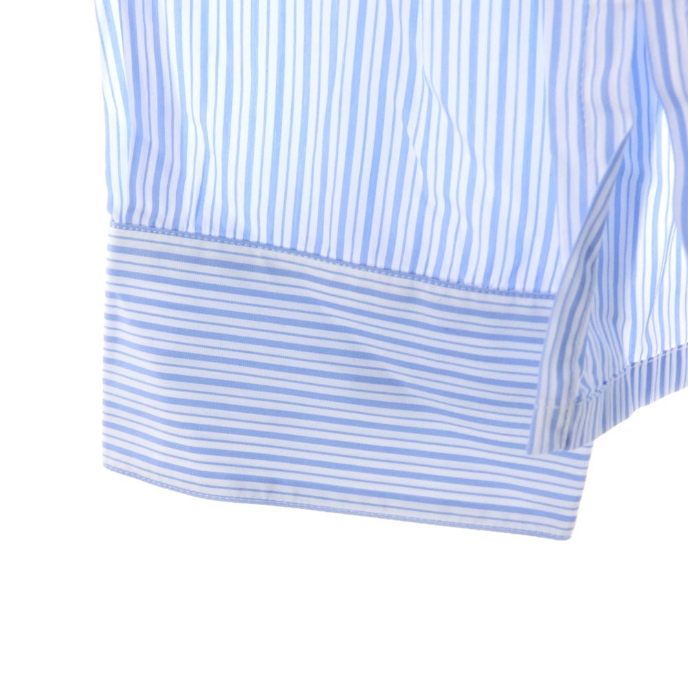 DIOR(ディオール) COUTURE HOODED SHIRT 483C558A5978 フード付きストライプ長袖シャツ ライトブルー