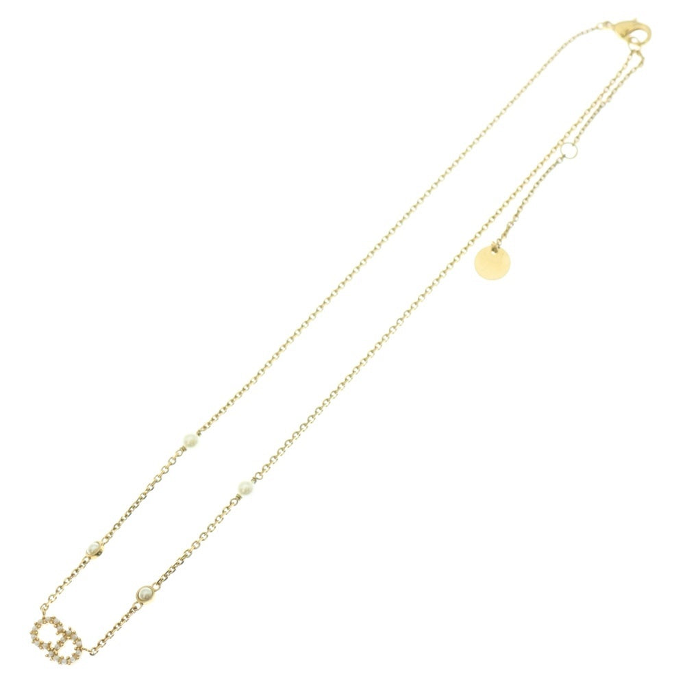 Christian Dior(クリスチャンディオール) CLAIR D LUN クレール ディー リュヌ CDロゴ フェイクパールネックレス ゴールド レディース