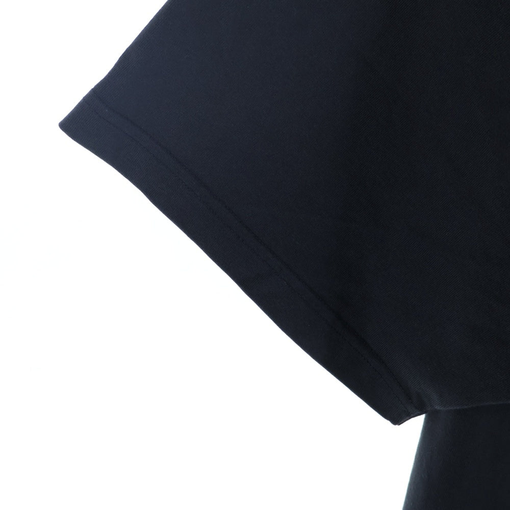 BALENCIAGA(バレンシアガ) 25SS BASKETBALL SERIES 787349 TRVW9 バスケットシリーズ ロゴ刺繍デザイン クルーネック半袖Tシャツカットソー ブラック
