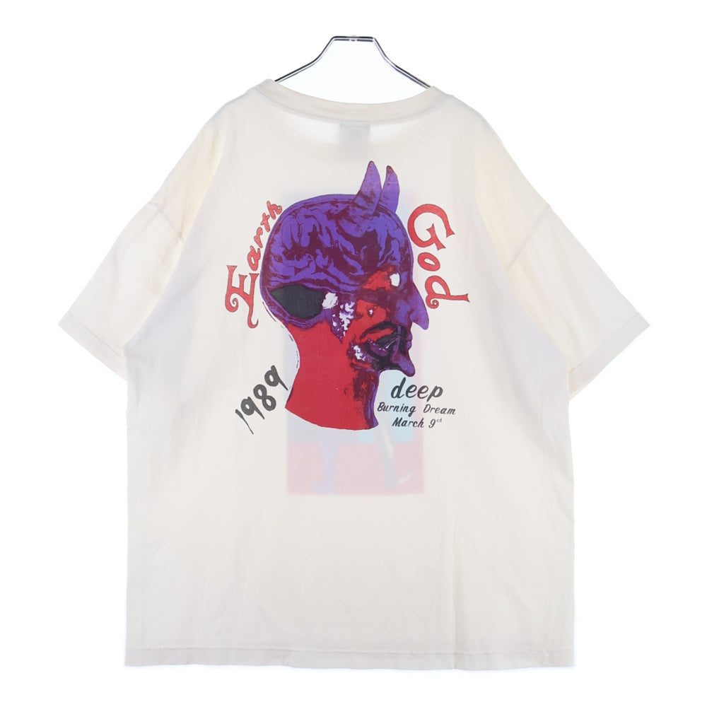 SAINT MICHAEL(セントマイケル) 23SS SPACE GOD S/S TEE SM-S23-0000-022 スペースゴッド フロントプリント クルーネック半袖Tシャツカットソー ホワイト