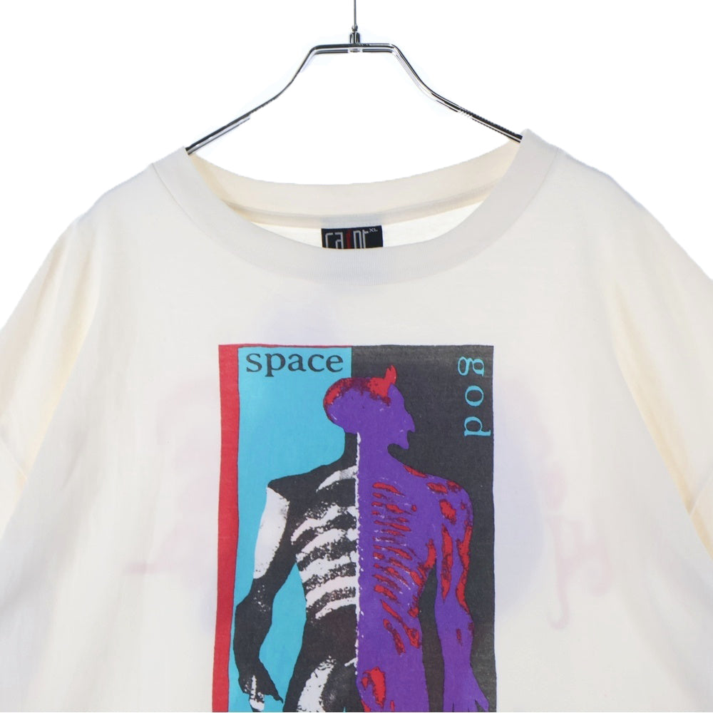 SAINT MICHAEL(セントマイケル) 23SS SPACE GOD S/S TEE SM-S23-0000-022 スペースゴッド フロントプリント クルーネック半袖Tシャツカットソー ホワイト