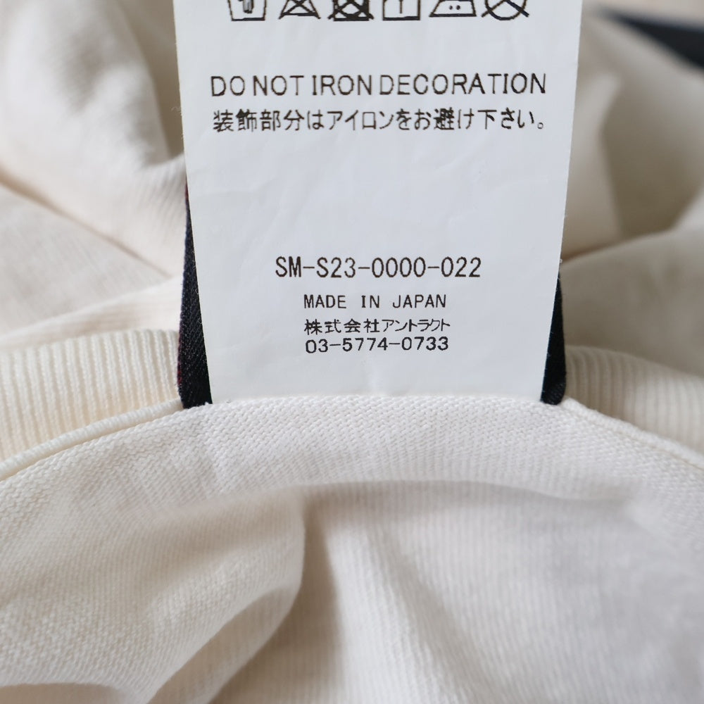 SAINT MICHAEL(セントマイケル) 23SS SPACE GOD S/S TEE SM-S23-0000-022 スペースゴッド フロントプリント クルーネック半袖Tシャツカットソー ホワイト