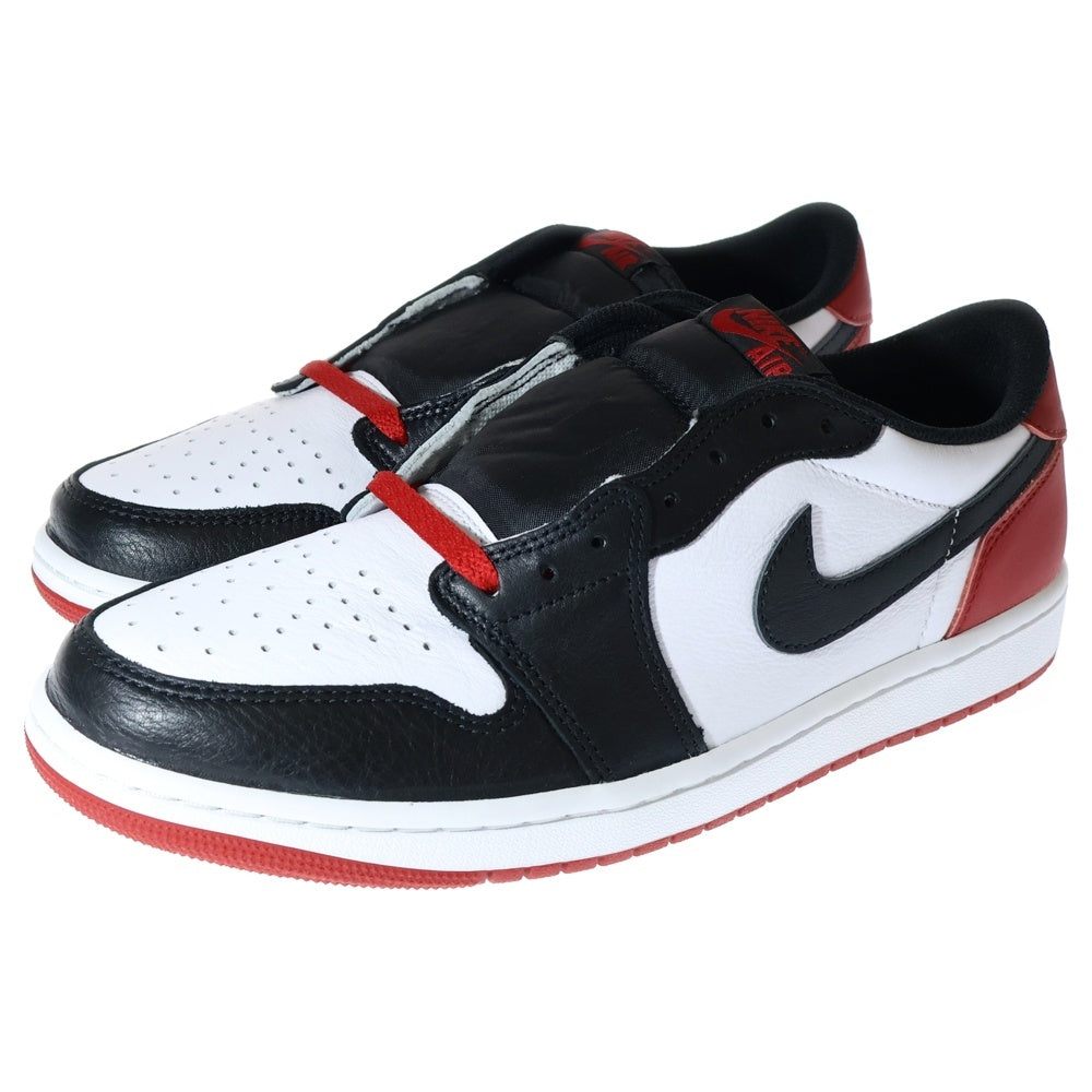 NIKE(ナイキ) AIR JORDAN 1 RETRO LOW OG BLACK TOE CZ0790-106 エアジョーダン1 ブラックトゥ レースアップ ローカットスニーカー ホワイト/ブラック/レッド US10.5/28.5cm