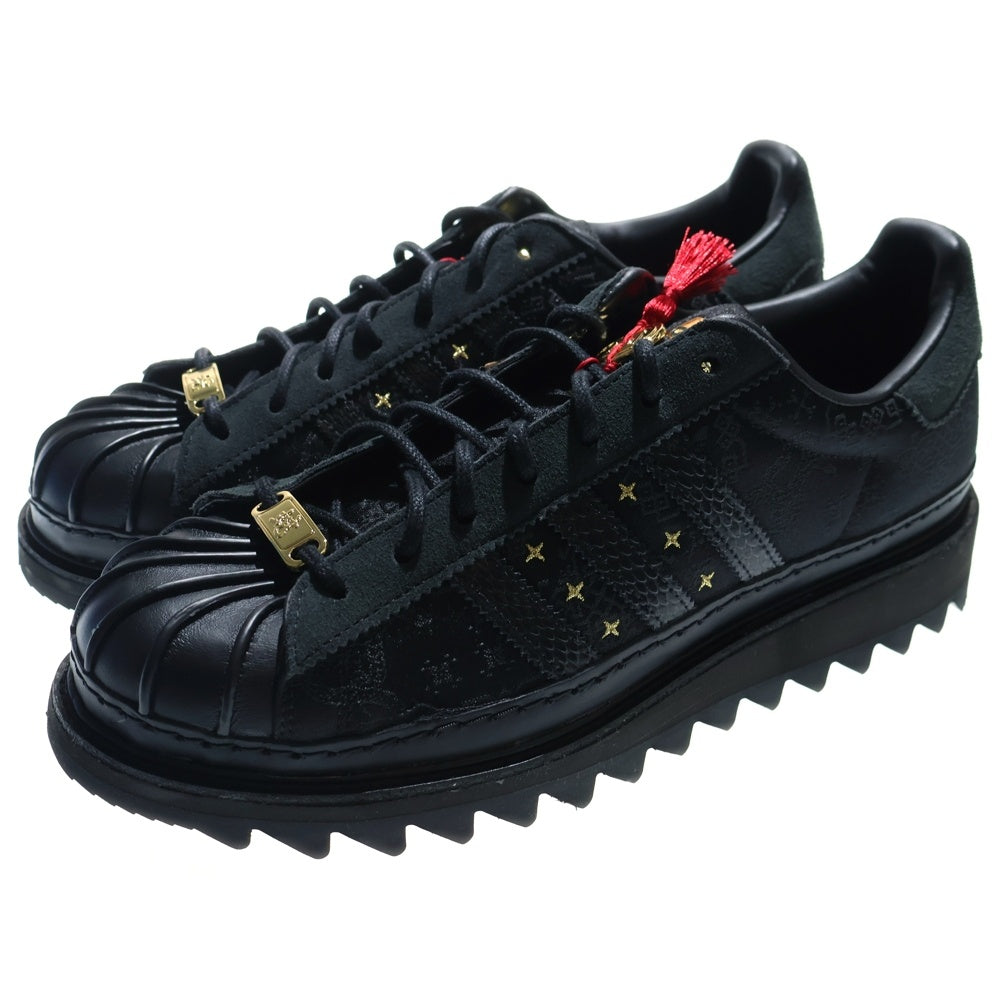 adidas Originals(アディダスオリジナルス) ×CLOT SUPERSTAR LNY JR5114 クロット スーパースター ローカットスニーカー ブラック US10/28cm
