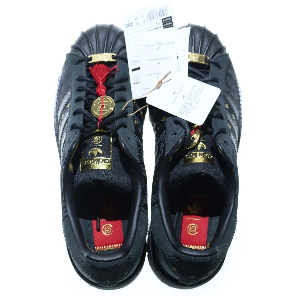 adidas Originals(アディダスオリジナルス) ×CLOT SUPERSTAR LNY JR5114 クロット スーパースター ローカットスニーカー ブラック US10/28cm