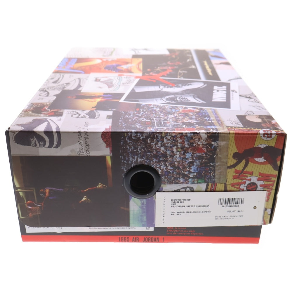NIKE(ナイキ) ×UNION AIR JORDAN 1 RETRO HIGH OG Chicago HV8563-600 ユニオン エアジョーダン1 ハイ ハイカットスニーカー シカゴ レッド/ホワイト US10.5/28.5cm