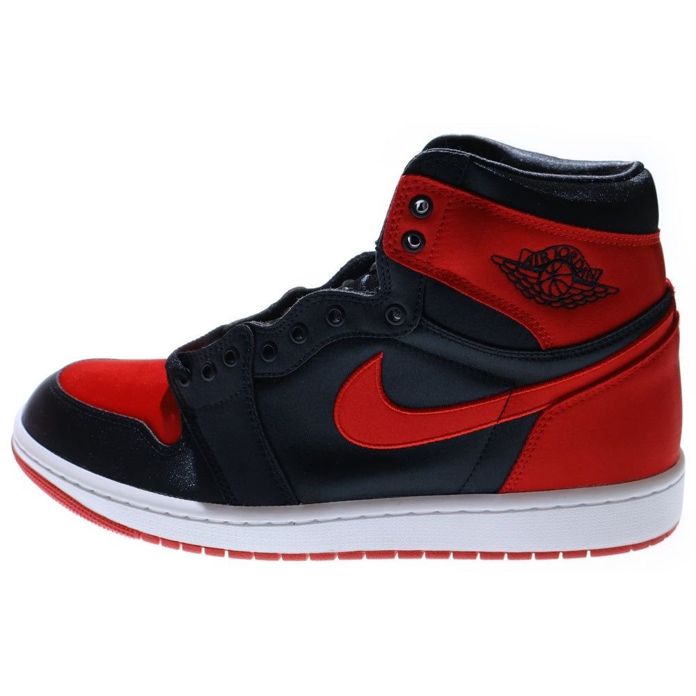 NIKE(ナイキ) WMNS AIR JORDAN1 RETRO HIGH OG FD4810-061 エアジョーダン1 サテンブレッド ハイカットスニーカー シューズ レッド/ブラック US12/29cm