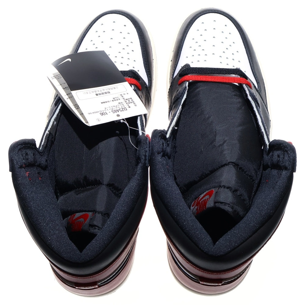 NIKE(ナイキ) AIR JORDAN1 RETRO HIGH OG DZ5485-106 エアジョーダン1 ブラックトゥリイマジンド つま黒 ハイカットスニーカー ブラック/ホワイト/レッド US10.5/28.5cm