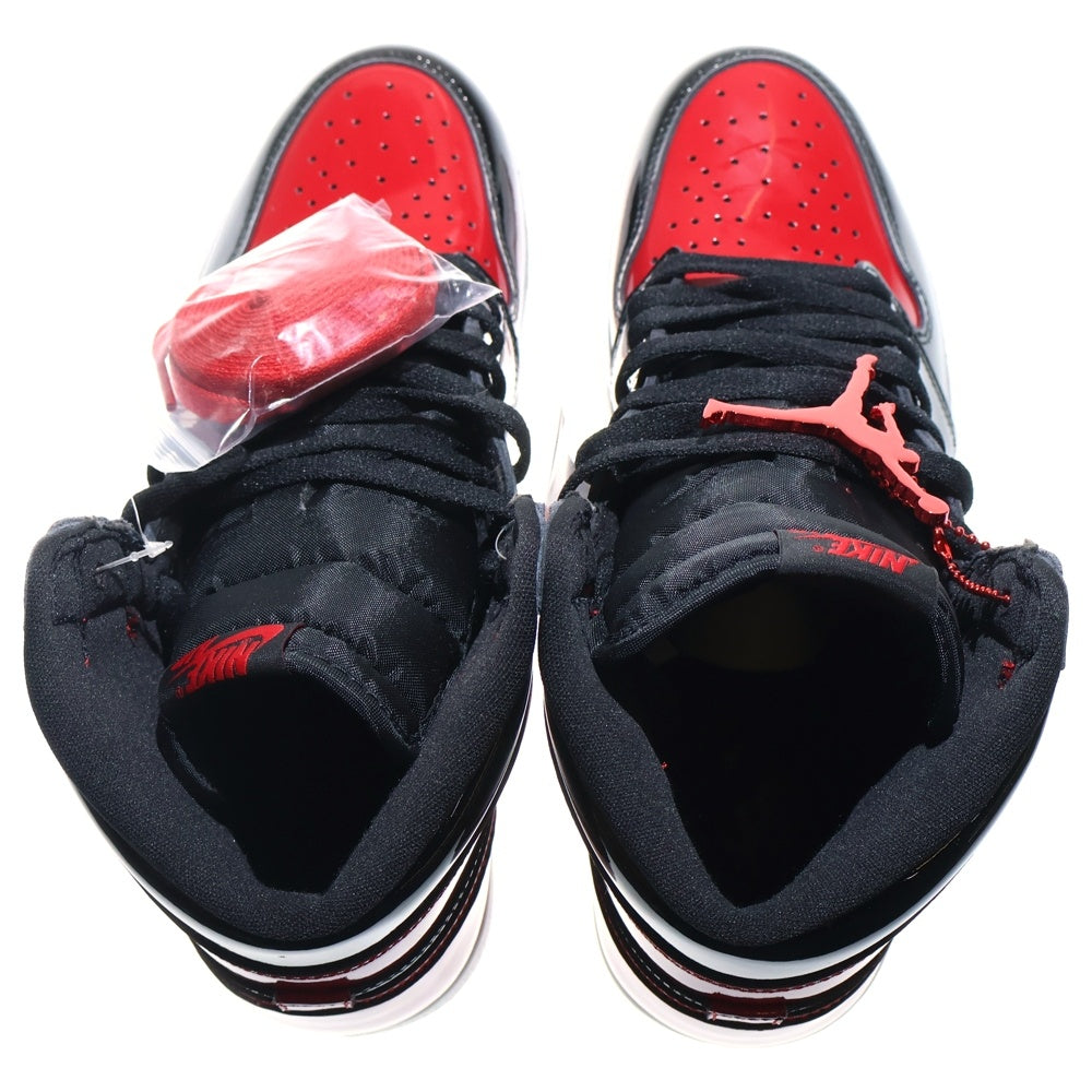 NIKE(ナイキ) AIR JORDAN 1 RETRO HIGH OG BRED PATENT 555088-063 エアジョーダン1レトロハイ ブレッド パテント ハイカットスニーカー レッド/ブラック US10.5/28.5cm