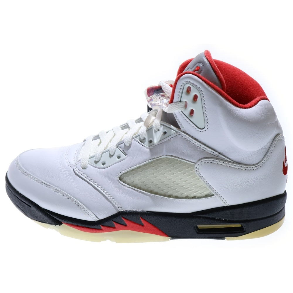 NIKE(ナイキ) AIR JORDAN 5 RETRO FIRE RED DA1911-102 エアジョーダン5 ファイアレッド ハイカットスニーカー ホワイト/レッド US10.5/28.5cm