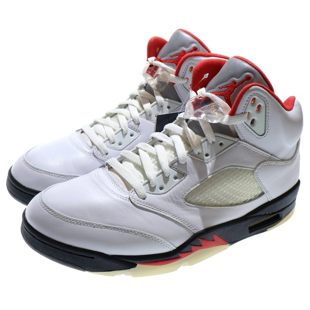 NIKE(ナイキ) AIR JORDAN 5 RETRO FIRE RED DA1911-102 エアジョーダン5 ファイアレッド ハイカットスニーカー ホワイト/レッド US10.5/28.5cm