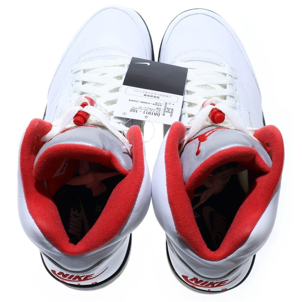 NIKE(ナイキ) AIR JORDAN 5 RETRO FIRE RED DA1911-102 エアジョーダン5 ファイアレッド ハイカットスニーカー ホワイト/レッド US10.5/28.5cm
