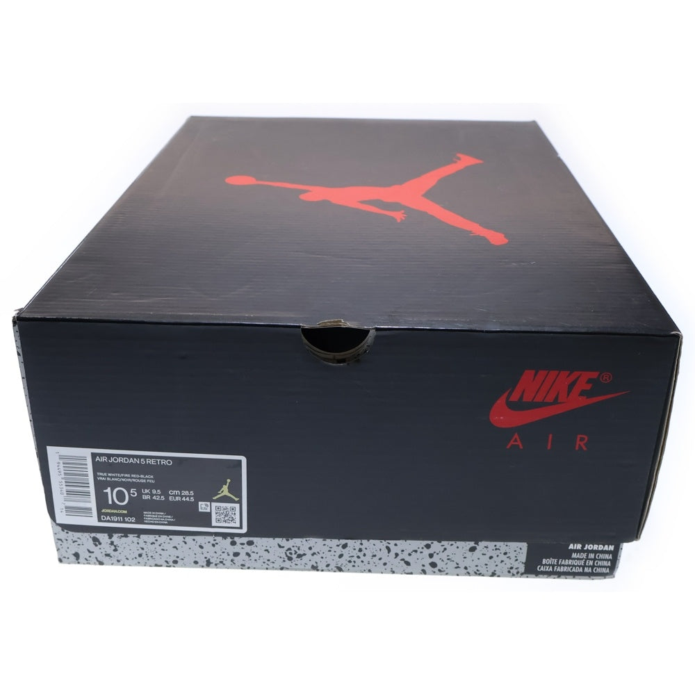 NIKE(ナイキ) AIR JORDAN 5 RETRO FIRE RED DA1911-102 エアジョーダン5 ファイアレッド ハイカットスニーカー ホワイト/レッド US10.5/28.5cm