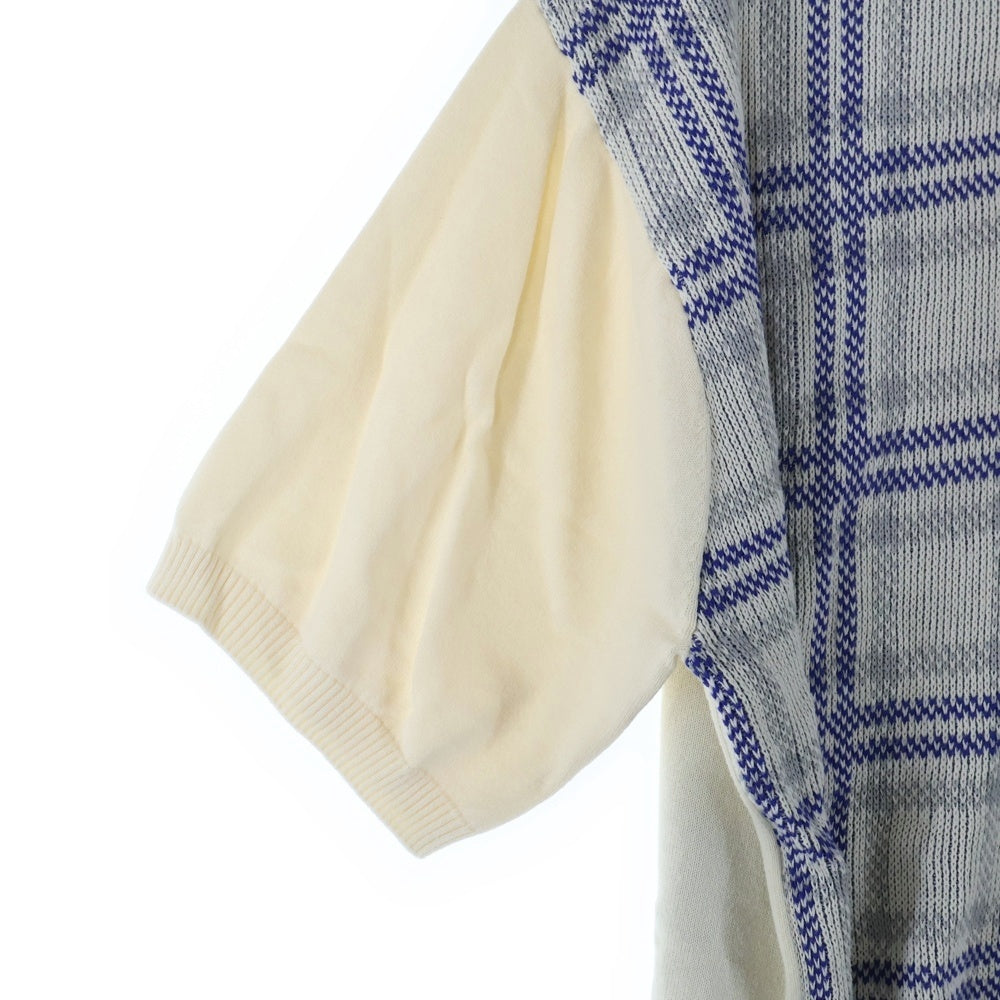 SUPREME(シュプリーム) 24SS Plaid Knit S/S Polo プレイド ショートスリーブ 半袖ニットポロシャツ ホワイト/ブルー