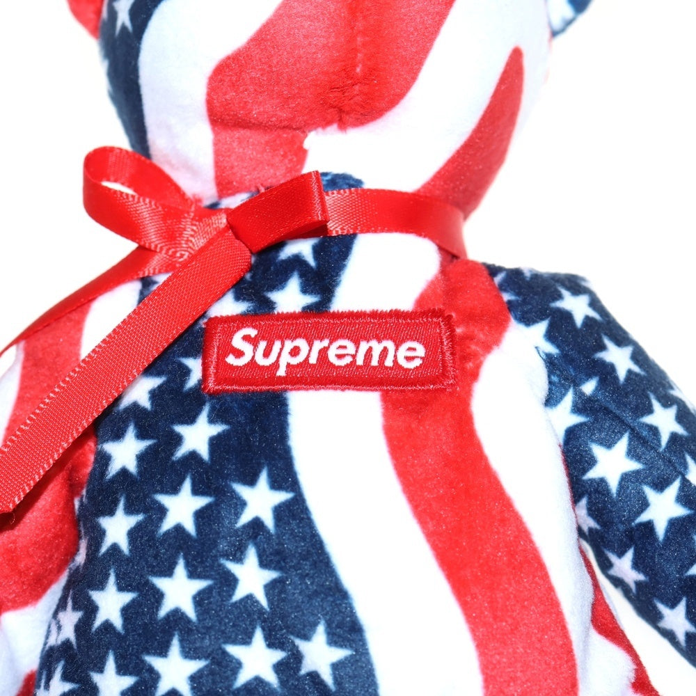 SUPREME(シュプリーム) TY BEANIE BABIES FLAG テディベア ボックスロゴ 星条旗柄 ブルー/レッド/ホワイト