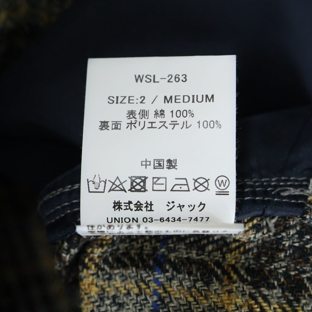 UNION(ユニオン) ANDERSON SHIRT WSL-263 アンダーソン チェック 長袖シャツ ブラウン