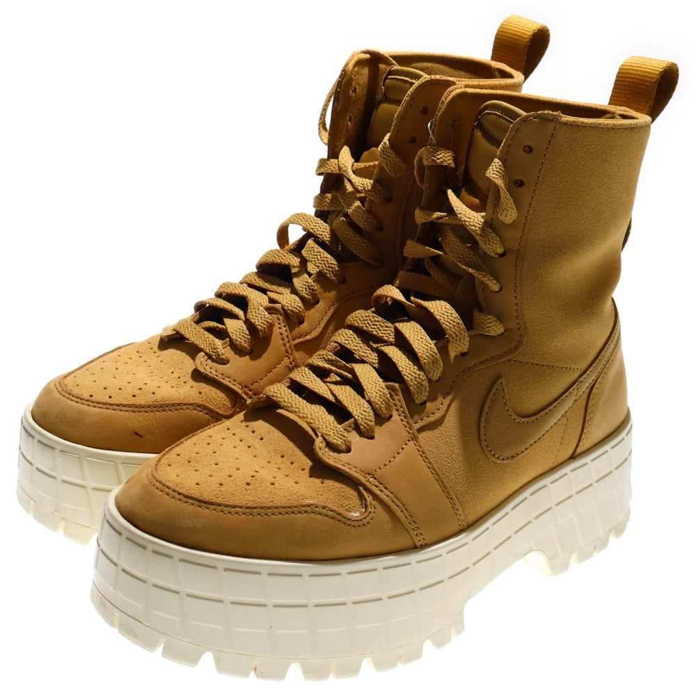 NIKE(ナイキ) Women's Air Jordan 1 Brooklyn Wheat/Muslin ウィメンズ エアジョーダン1 ブルックリン ウィート/モスリ 厚底スニーカー ベージュ モカ FJ5737-700
