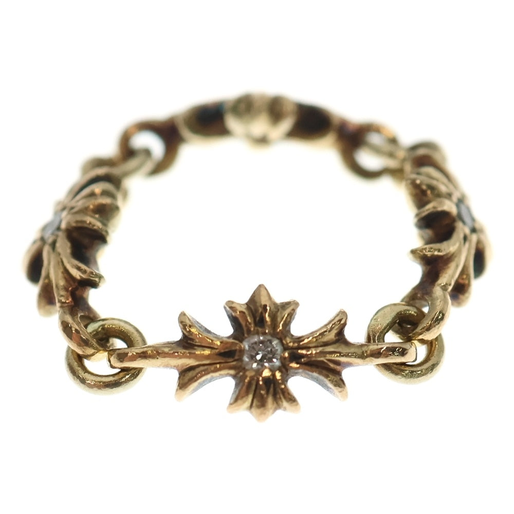 CHROME HEARTS(クロムハーツ) 22K RING TNY E CH PLS P/DIA タイニーE CHプラスリング PAVEダイヤ ゴールド BCA060