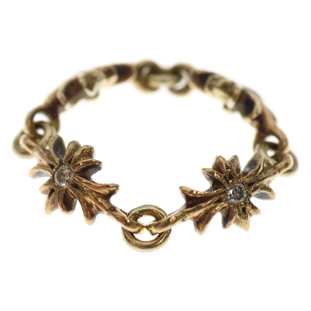 CHROME HEARTS(クロムハーツ) 22K RING TNY E CH PLS P/DIA タイニーE CHプラスリング PAVEダイヤ ゴールド BCA060