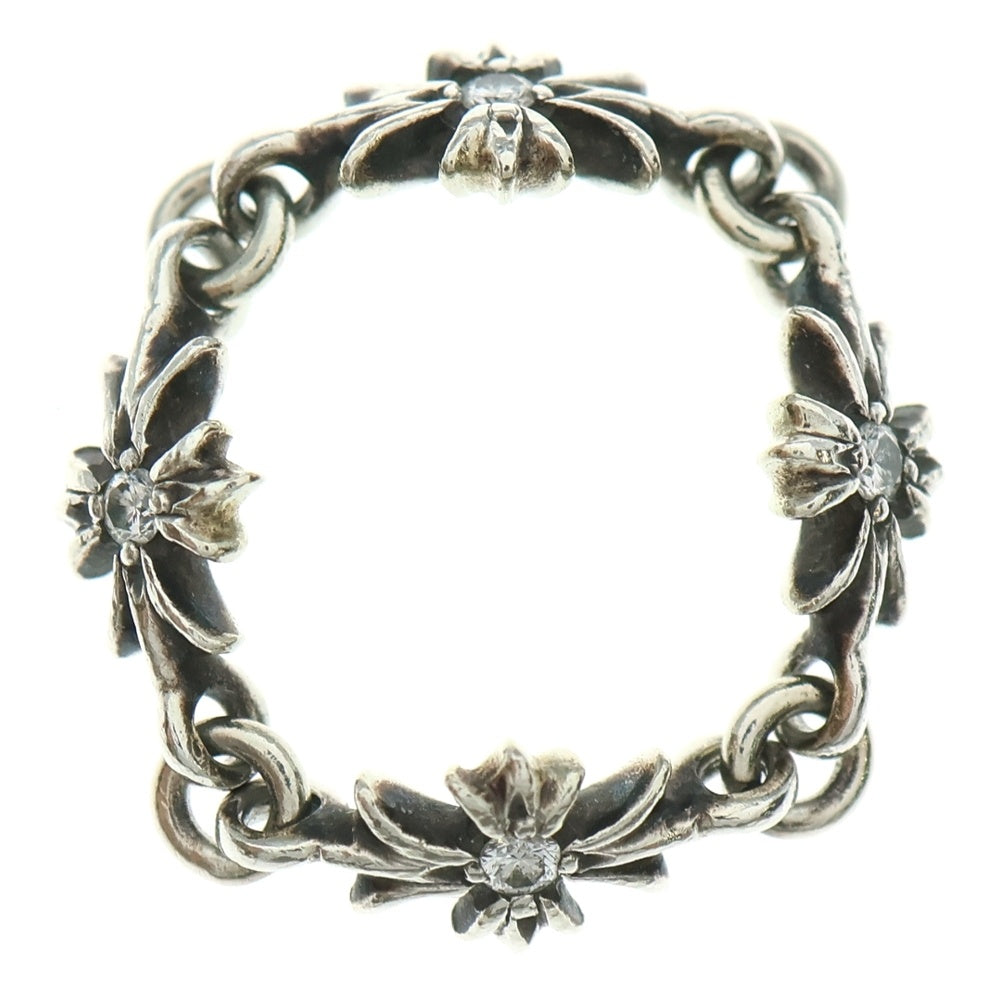CHROME HEARTS(クロムハーツ) RING TNY E CH PLS タイニーECHプラスリング PAVEダイヤ シルバー