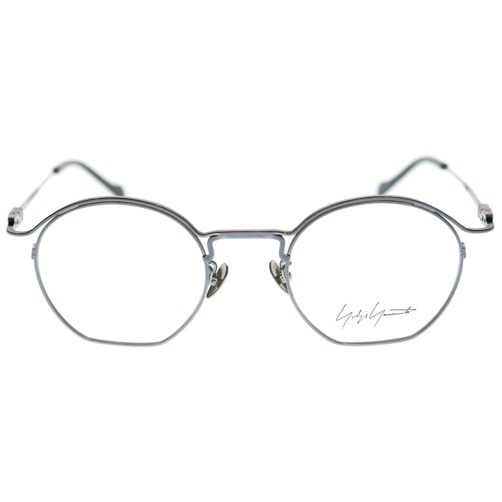 Yohji Yamamoto(ヨウジヤマモト) 変形ラウンド シルバーメタル サングラス 眼鏡 アイウェア 19-0049-3