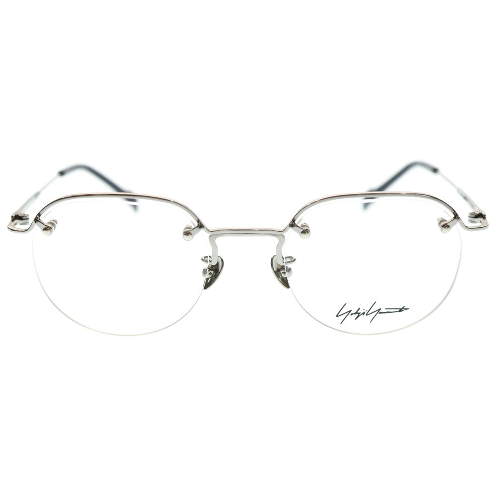 Yohji Yamamoto(ヨウジヤマモト) ハーフリム シルバーメタル サングラス 眼鏡 アイウェア 19-0041-4