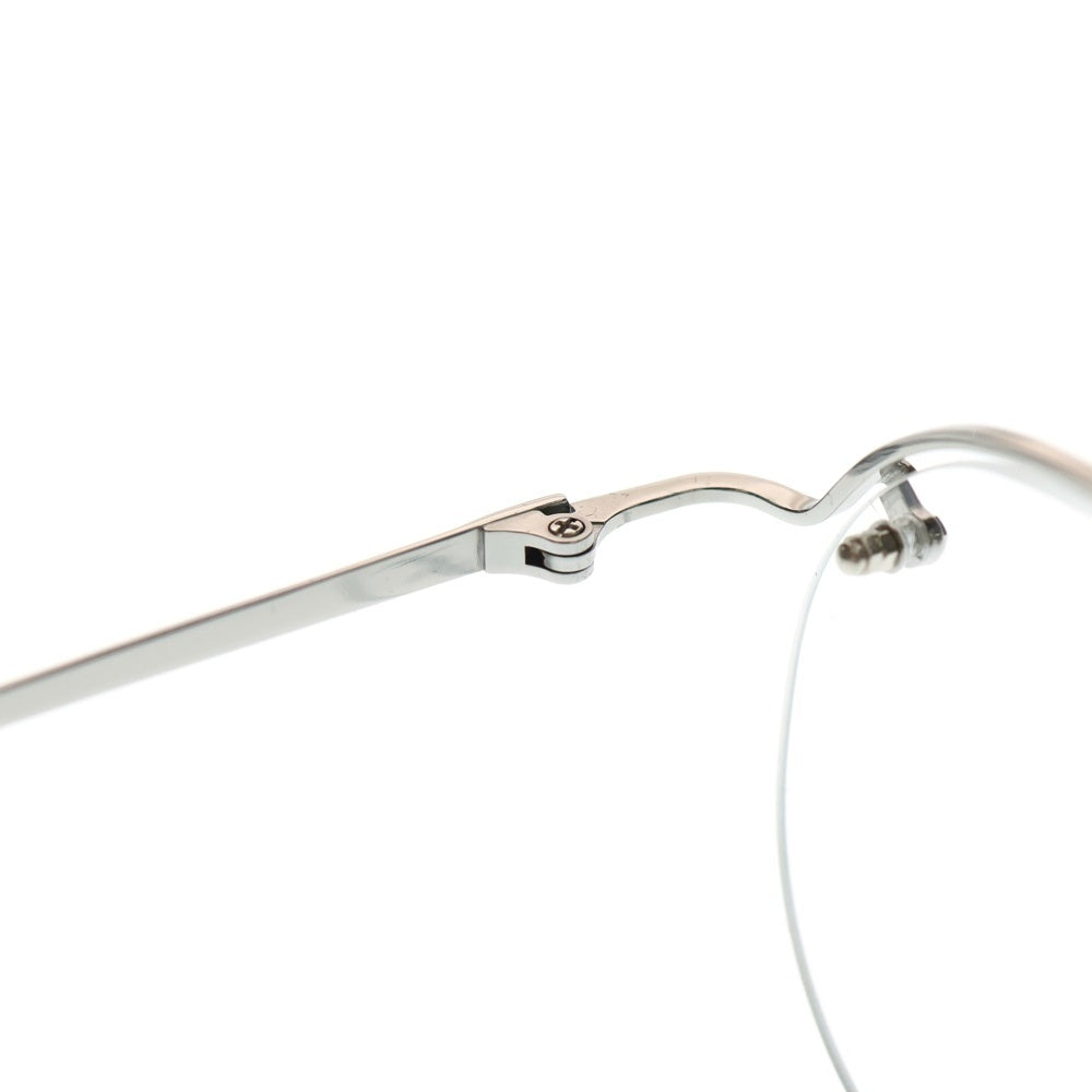 Yohji Yamamoto(ヨウジヤマモト) ハーフリム シルバーメタル サングラス 眼鏡 アイウェア 19-0041-4