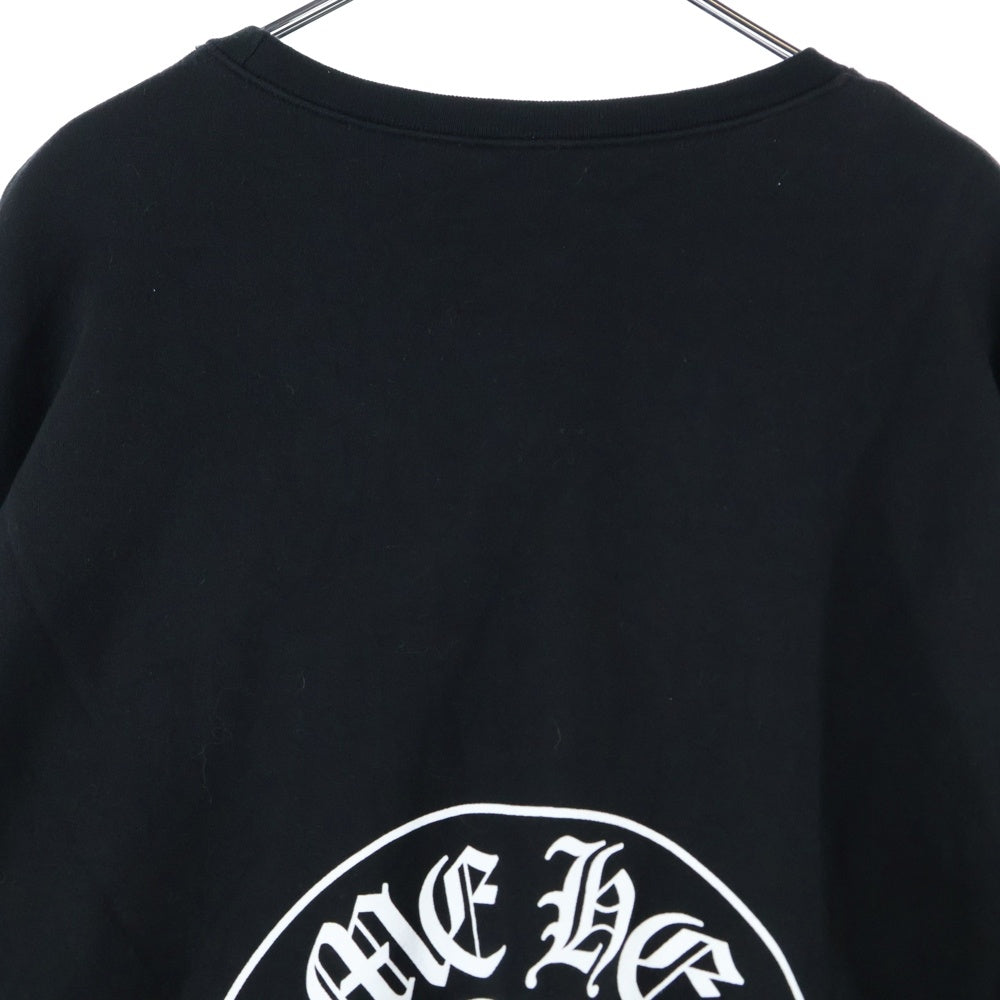 CHROME HEARTS(クロムハーツ) SWTSHRT PLVR バックホースシュー袖フローラルプリントスウェットトレーナー ブラック
