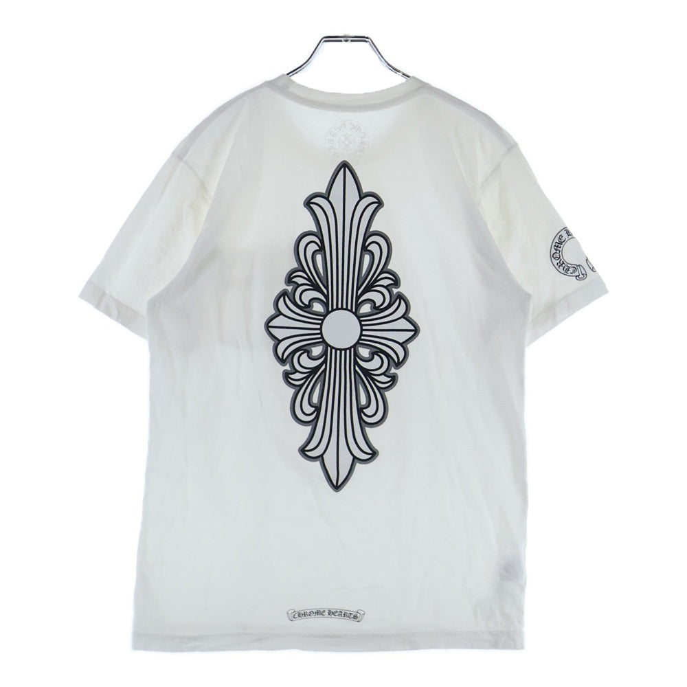 CHROME HEARTS(クロムハーツ) Floral Cross T-shirt フローラルクロスプリント半袖Tシャツ 半袖カットソー ホワイト