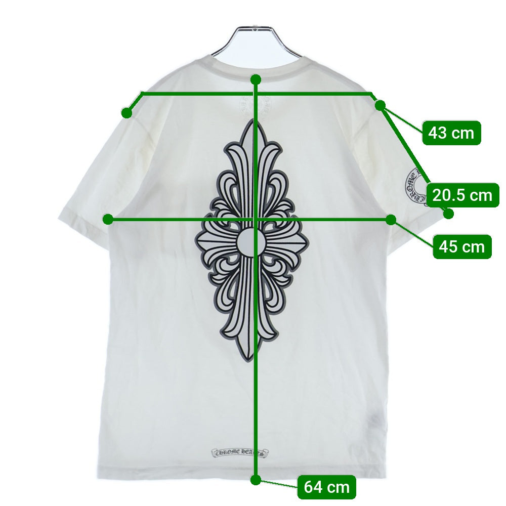 CHROME HEARTS(クロムハーツ) Floral Cross T-shirt フローラルクロスプリント半袖Tシャツ 半袖カットソー ホワイト