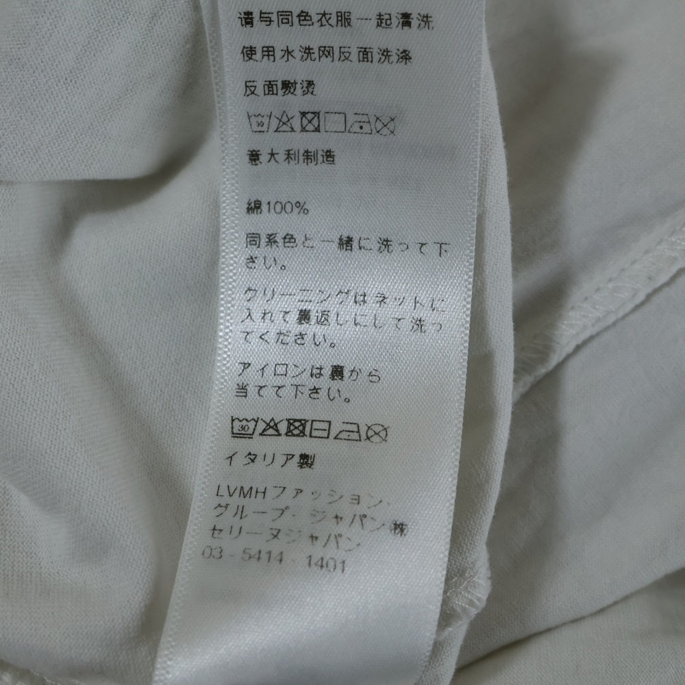 CELINE(セリーヌ) LOGO PRINT T-SHIRTS ロゴプリントコットンジャージー クルーネック半袖Tシャツ 半袖カットソー ホワイト 2X681671Q