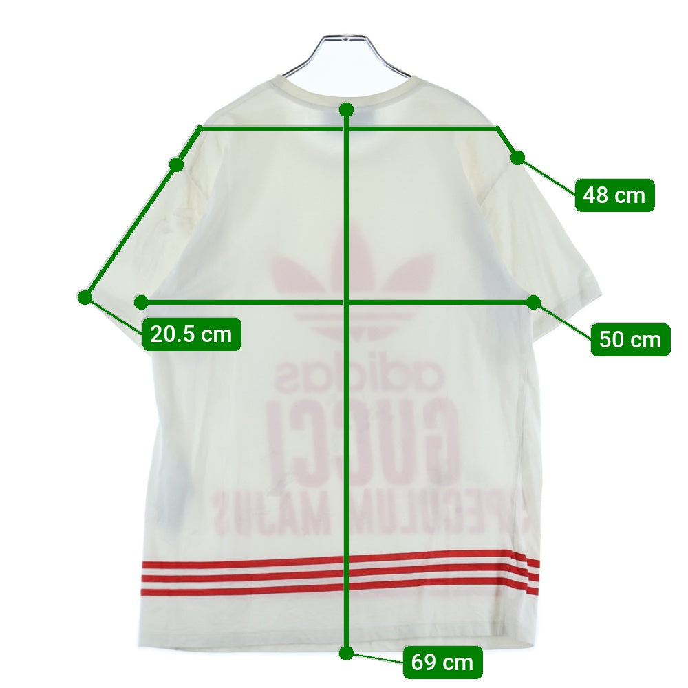 GUCCI(グッチ) 22AW ×adidas Cotton Jersey Tee アディダス 半袖Tシャツ 半袖カットソー ホワイト 717422