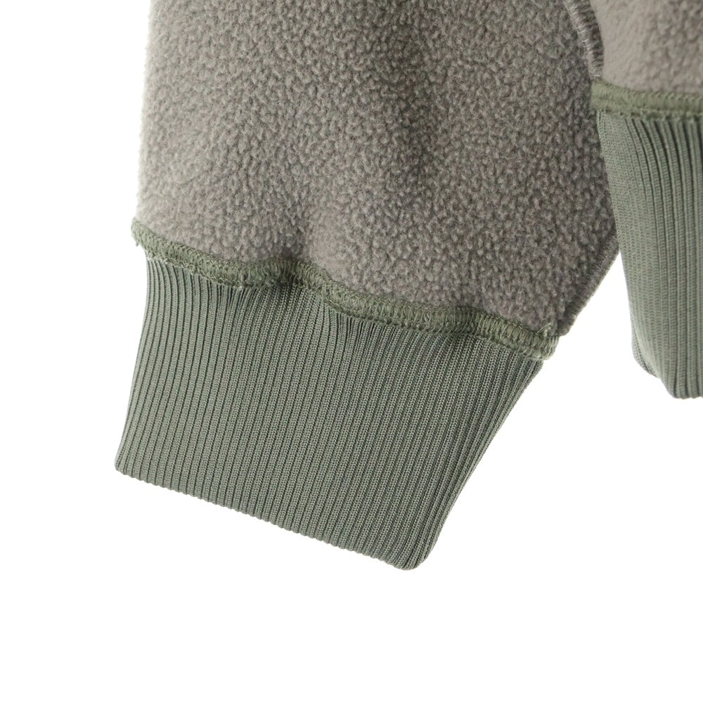 MM6 Maison Margiela(エムエムシックスメゾンマルジェラ) フリース スウェットフーディーパーカー グレー/カーキ SH0G0028