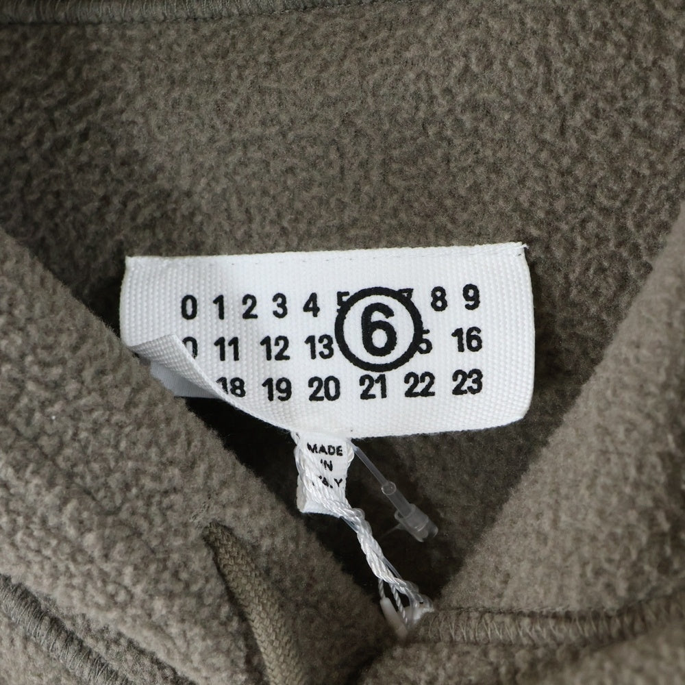 MM6 Maison Margiela(エムエムシックスメゾンマルジェラ) フリース スウェットフーディーパーカー グレー/カーキ SH0G0028