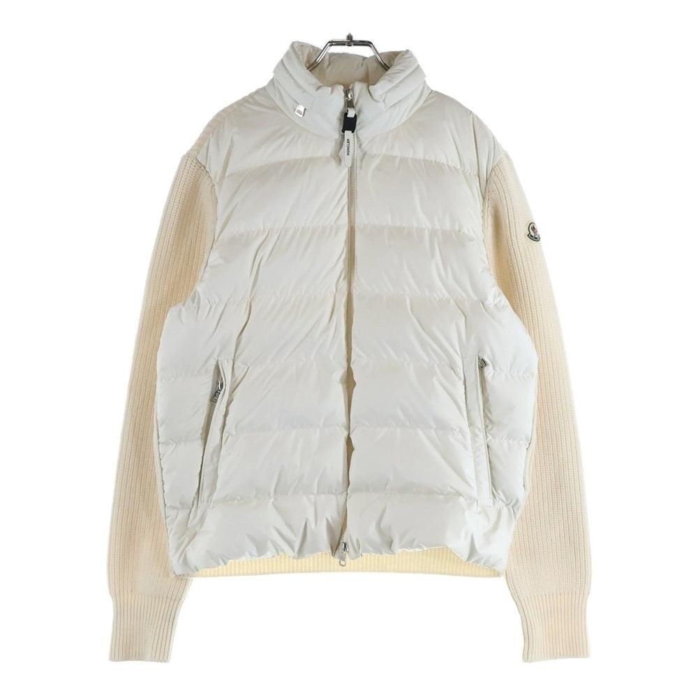 MONCLER(モンクレール) CARDIGAN TRICOT ニット切替ダウンジャケット ホワイト J20919B00032