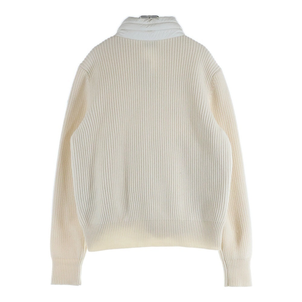 MONCLER(モンクレール) CARDIGAN TRICOT ニット切替ダウンジャケット ホワイト J20919B00032