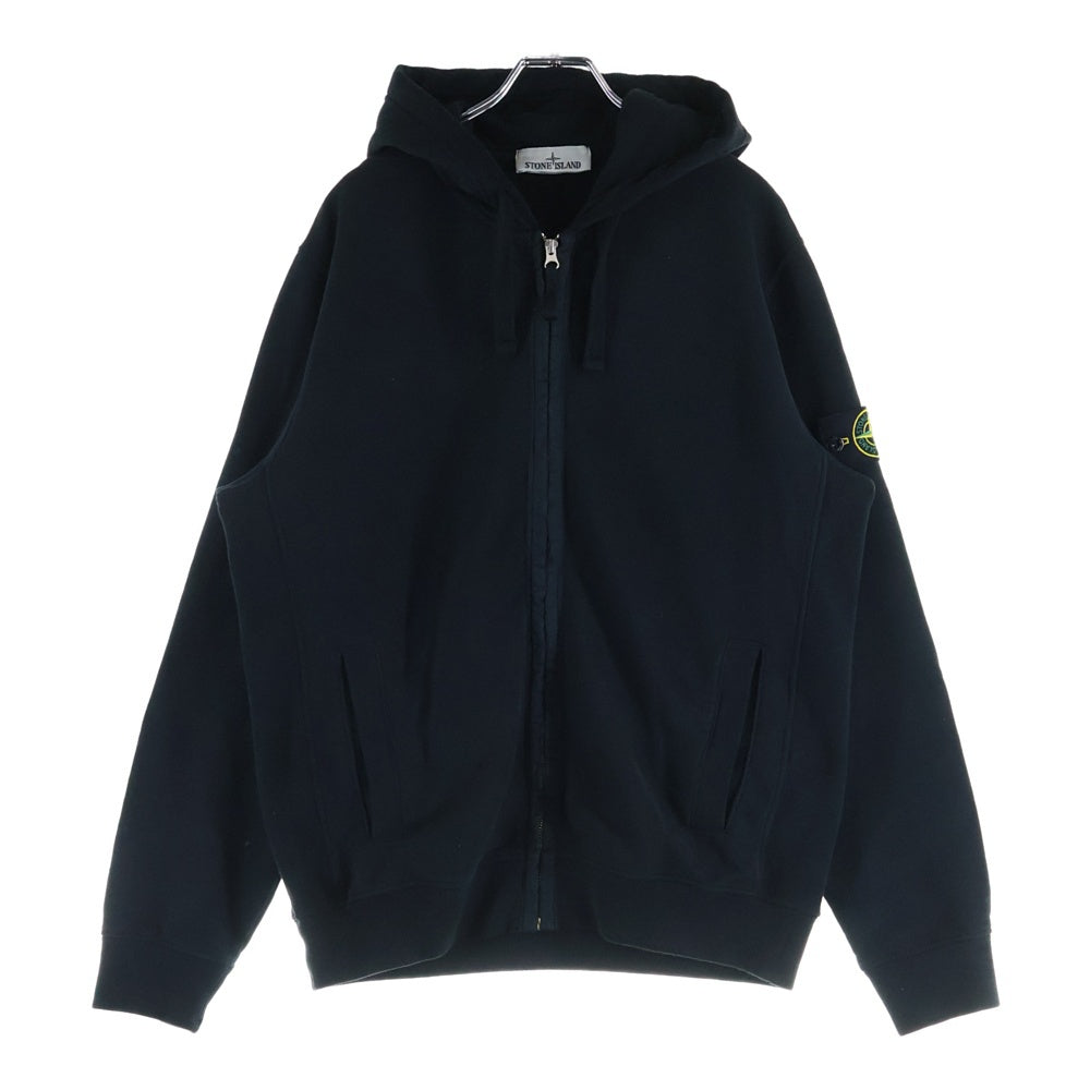 STONE ISLAND(ストーンアイランド) Logo Patch Hoodies K2S156100067S0A20 ロゴパッチ ジップアップパーカー フーディ ブラック
