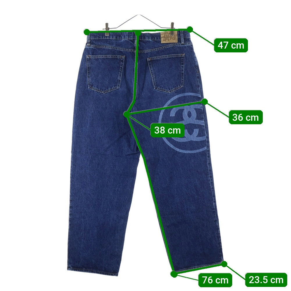 STUSSY(ステューシー) SS-LINK BIG OL JEANS 116593 SSリンクデザイン ボタンフライ テーパードデニムパンツ インディゴ
