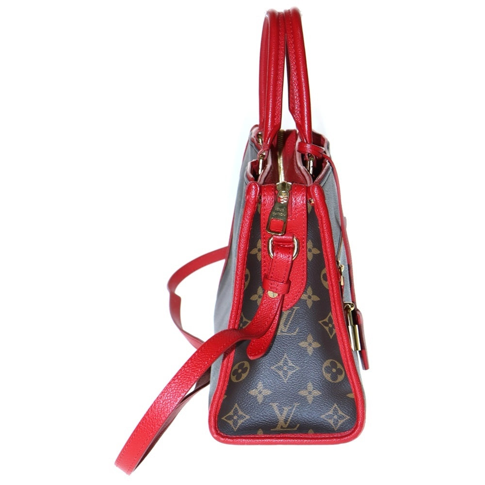 LOUIS VUITTON(ルイヴィトン) ポパンクールPM モノグラム キャンバス 2WAY ショルダーバッグ ハンドバッグ ブラウン/レッド M43433
