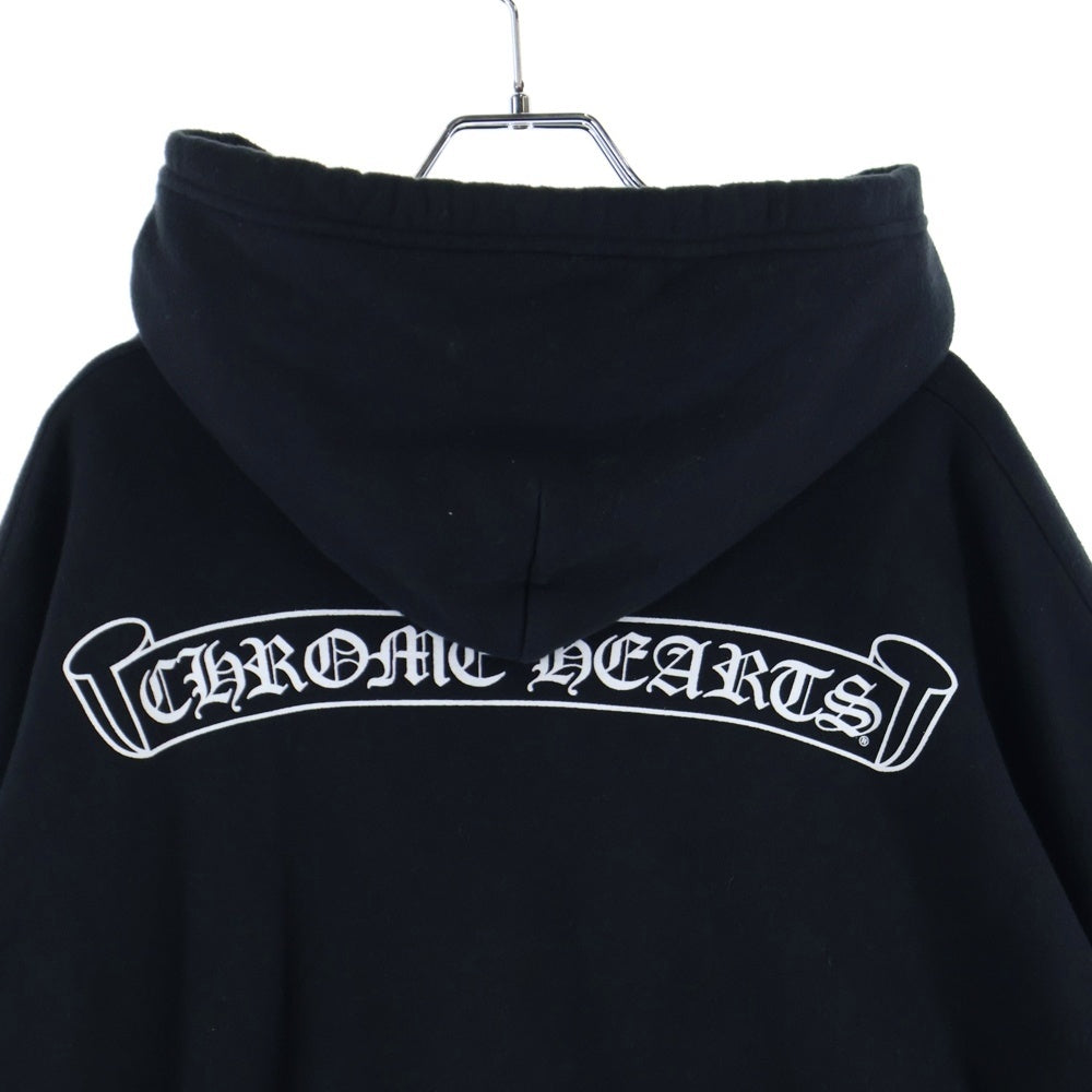 CHROME HEARTS(クロムハーツ) MLTCOL CEM CRS HD PLVR マルチカラーセメタリークロスプリントプルオーバーパーカー フーディ ブラック