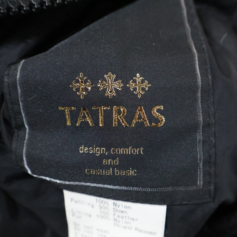 TATRAS(タトラス) 14SS EGERIA エゲリア 付き リバーシブル ダウンジャケット ブラック レディース LTA14A4349