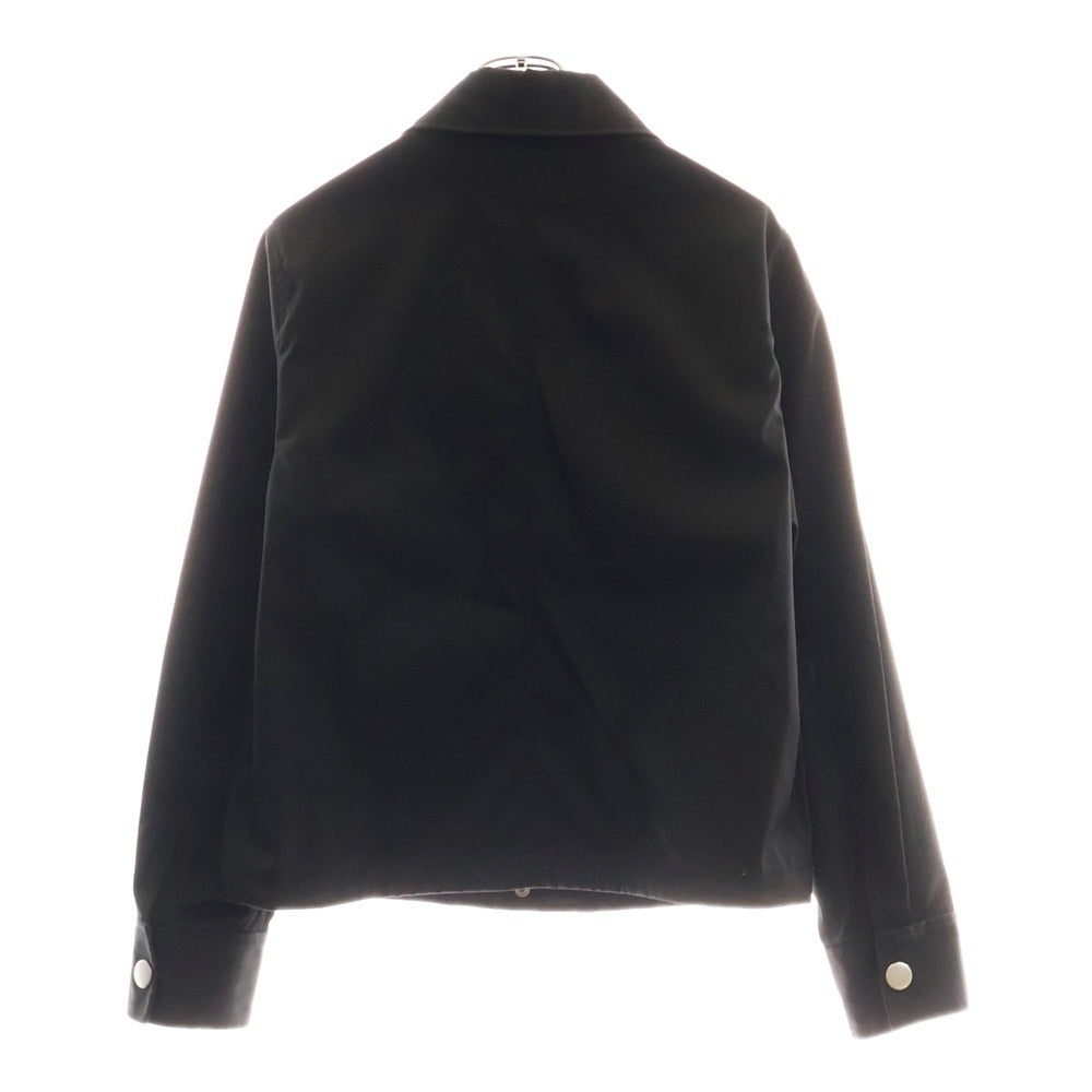 AMI Alexandre Mattiussi(アミアレクサンドルマテュッシ) Nylon Technicaltwill Jacket UJK242 PA0007 テクニカルツイル ボタンナイロンジャケット ブラック