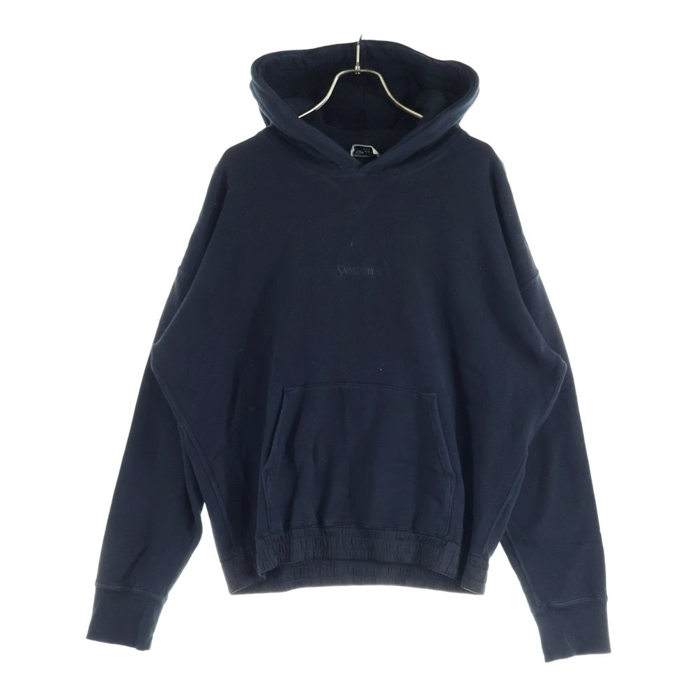 SAINT LAURENT PARIS(サンローランパリ) Cotton Hoodie 773358 Y36SW ロゴ刺繍スウェットパーカー フーディ ブラック