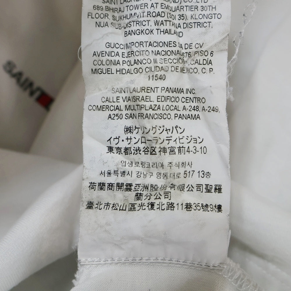 SAINT LAURENT PARIS(サンローランパリ) ロゴプリント半袖Tシャツ 464572 YB2DQ ホワイト