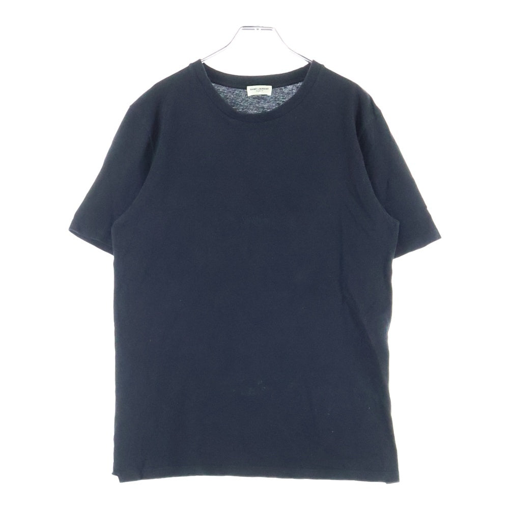 SAINT LAURENT PARIS(サンローランパリ) ロゴ刺繍半袖Tシャツ 747125 YB2XE ブラック