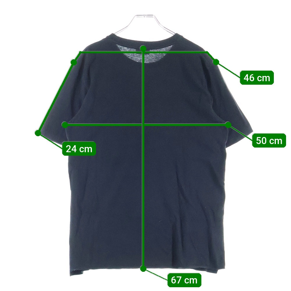 SAINT LAURENT PARIS(サンローランパリ) ロゴ刺繍半袖Tシャツ 747125 YB2XE ブラック