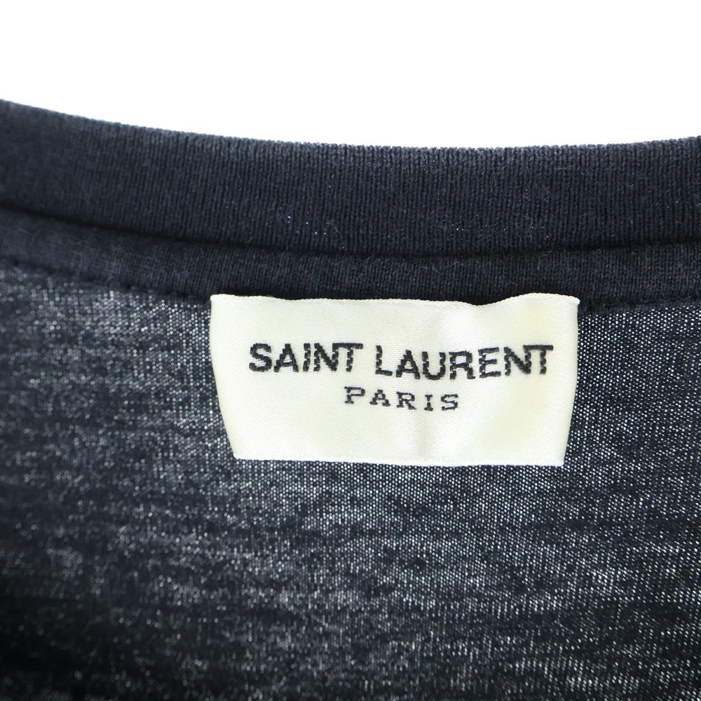 SAINT LAURENT PARIS(サンローランパリ) ロゴプリント半袖Tシャツ 464572 YB2DQ ブラック