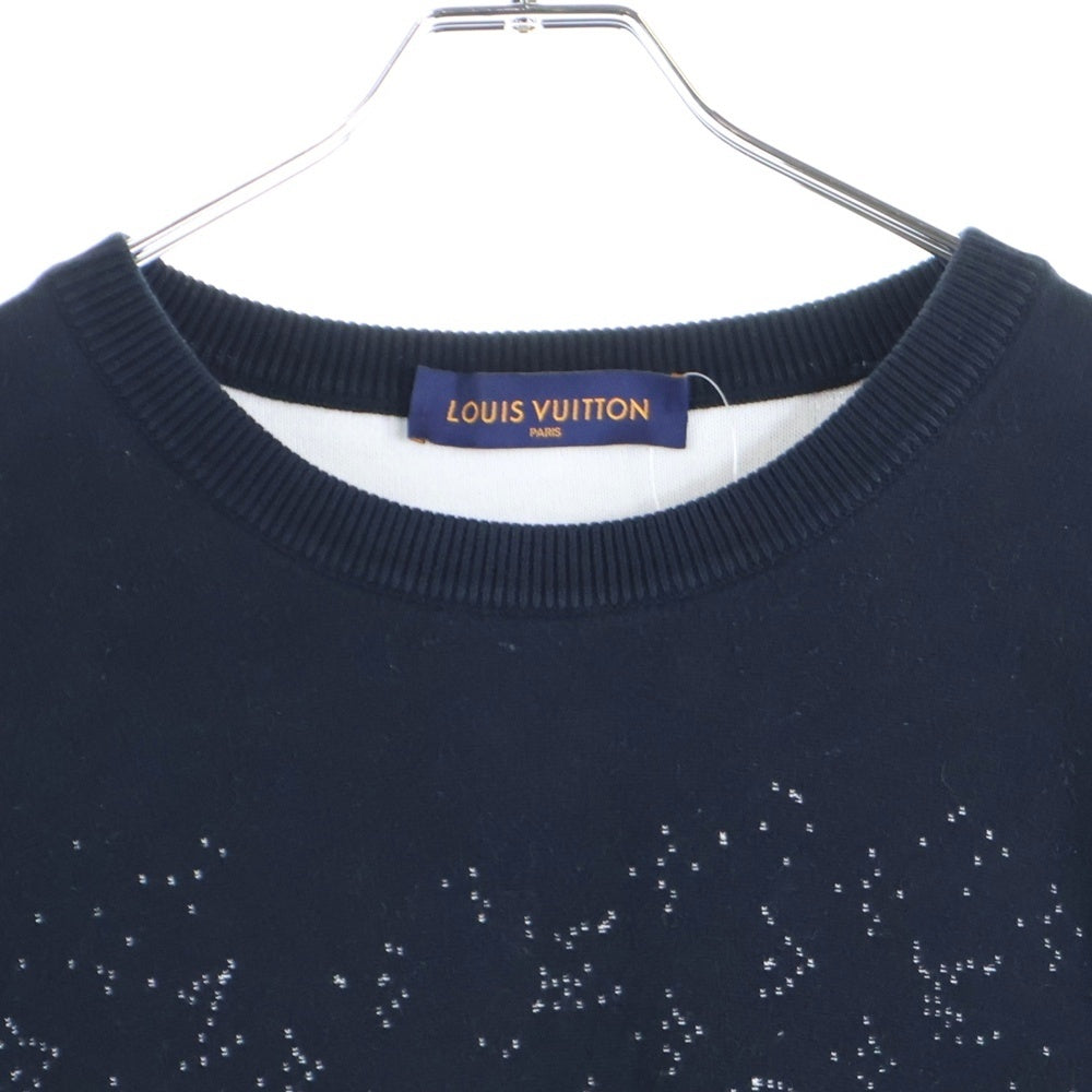 LOUIS VUITTON(ルイヴィトン) 20AW グラデーションモノグラム クルーネックニットセーター RM202 USO HJN87W ブラック